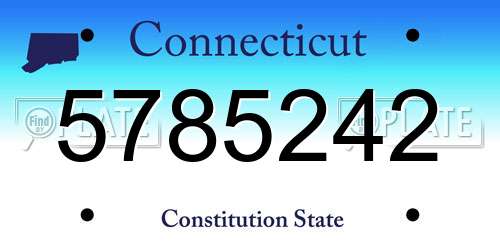 5785242 Connecticut License Plate