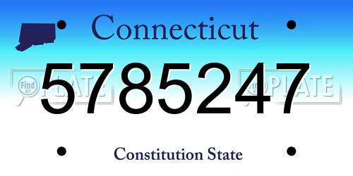 5785247 Connecticut License Plate