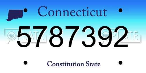 5787392 Connecticut License Plate