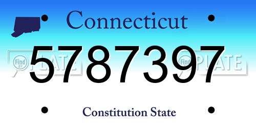 5787397 Connecticut License Plate
