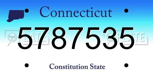 5787535 Connecticut License Plate