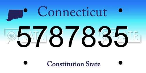 5787835 Connecticut License Plate