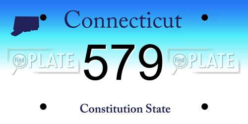 579 Connecticut License Plate