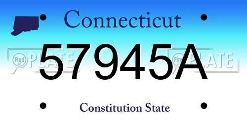 57945A Connecticut License Plate