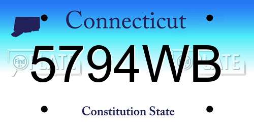 5794WB Connecticut License Plate