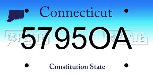 5795OA Connecticut License Plate