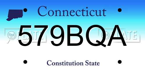 579BQA Connecticut License Plate