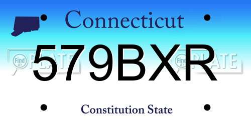 579BXR Connecticut License Plate