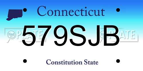 579SJB Connecticut License Plate