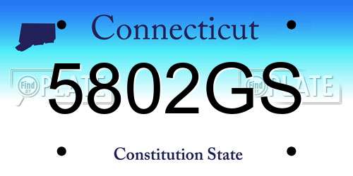 5802GS Connecticut License Plate