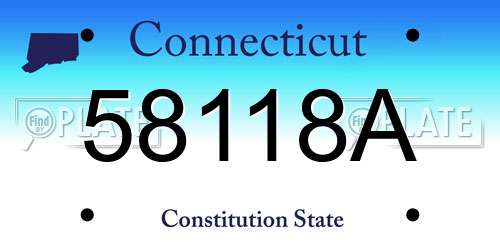58118A Connecticut License Plate