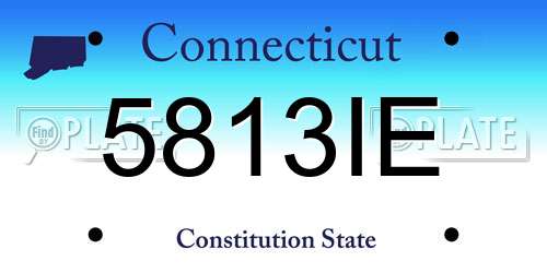 5813IE Connecticut License Plate