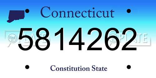 5814262 Connecticut License Plate