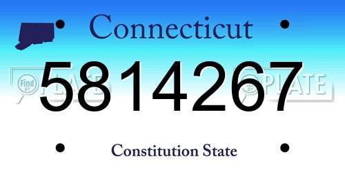 5814267 Connecticut License Plate