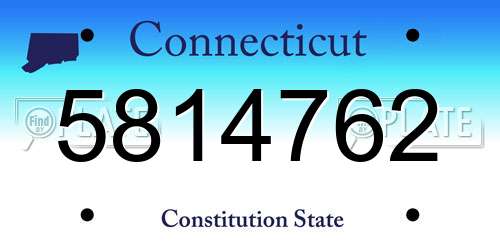 5814762 Connecticut License Plate