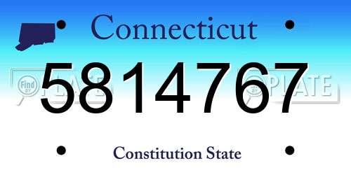 5814767 Connecticut License Plate