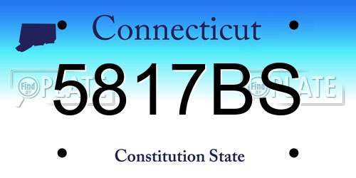 5817BS Connecticut License Plate