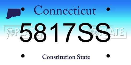 5817SS Connecticut License Plate