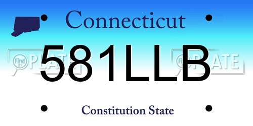 581LLB Connecticut License Plate