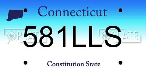 581LLS Connecticut License Plate