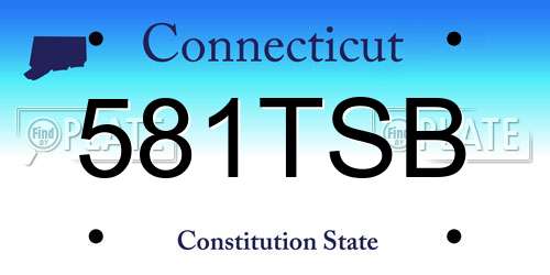 581TSB Connecticut License Plate