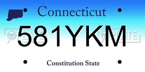 581YKM Connecticut License Plate