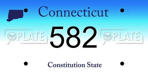 582 Connecticut License Plate