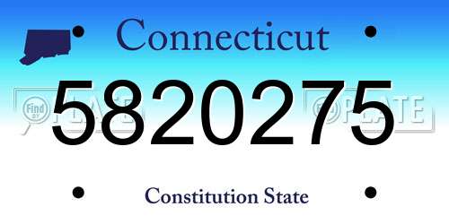 5820275 Connecticut License Plate