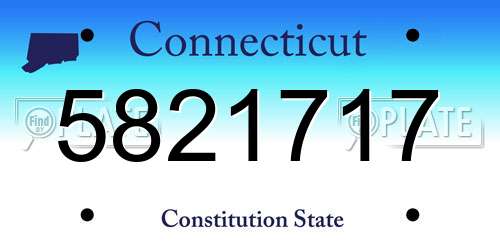 5821717 Connecticut License Plate