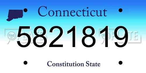 5821819 Connecticut License Plate