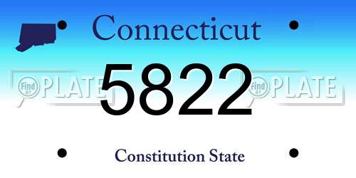 5822 Connecticut License Plate