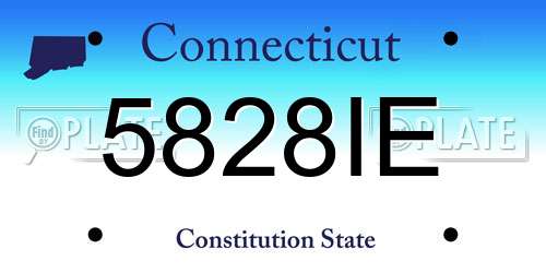 5828IE Connecticut License Plate