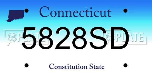 5828SD Connecticut License Plate