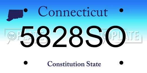 5828SO Connecticut License Plate