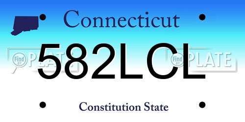 582LCL Connecticut License Plate