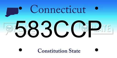 583CCP Connecticut License Plate
