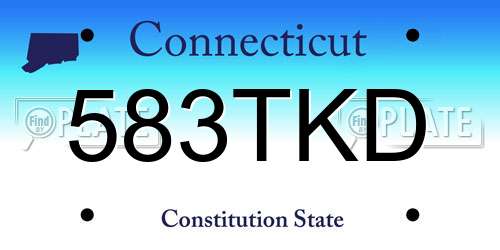 583TKD Connecticut License Plate