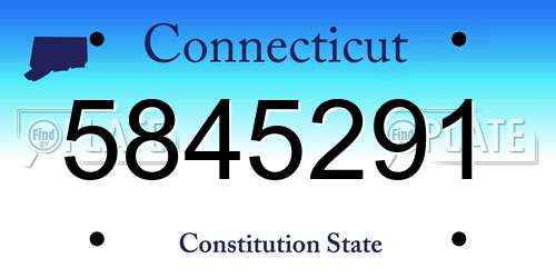 5845291 Connecticut License Plate