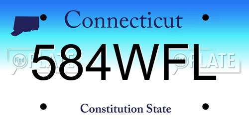 584WFL Connecticut License Plate
