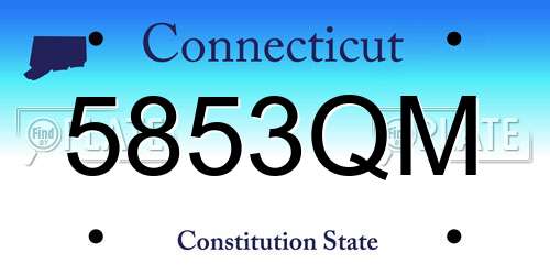 5853QM Connecticut License Plate