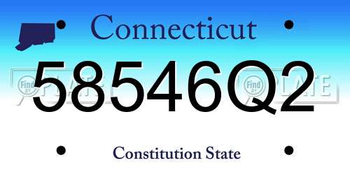 58546Q2 Connecticut License Plate