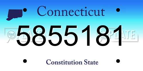 5855181 Connecticut License Plate