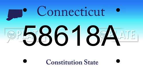 58618A Connecticut License Plate
