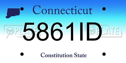 5861ID Connecticut License Plate