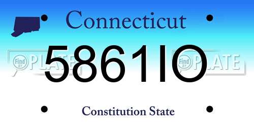 5861IO Connecticut License Plate