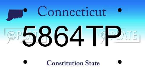 5864TP Connecticut License Plate