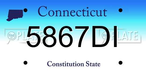 5867DI Connecticut License Plate