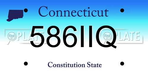586IIQ Connecticut License Plate