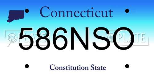 586NSO Connecticut License Plate