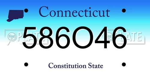 586O46 Connecticut License Plate